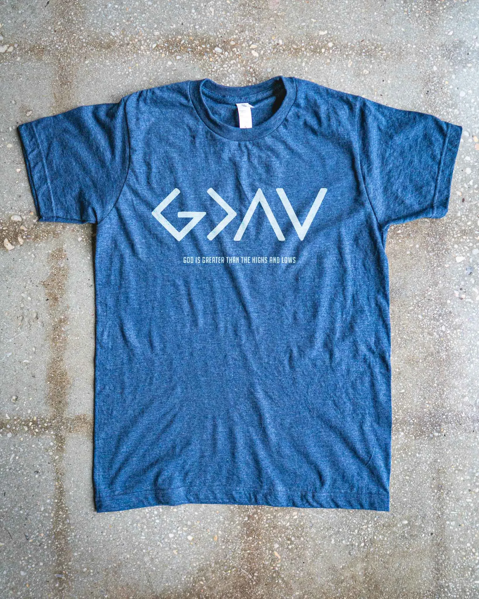 God is Greater than The Highs and Lows Adult Box T-Shirt