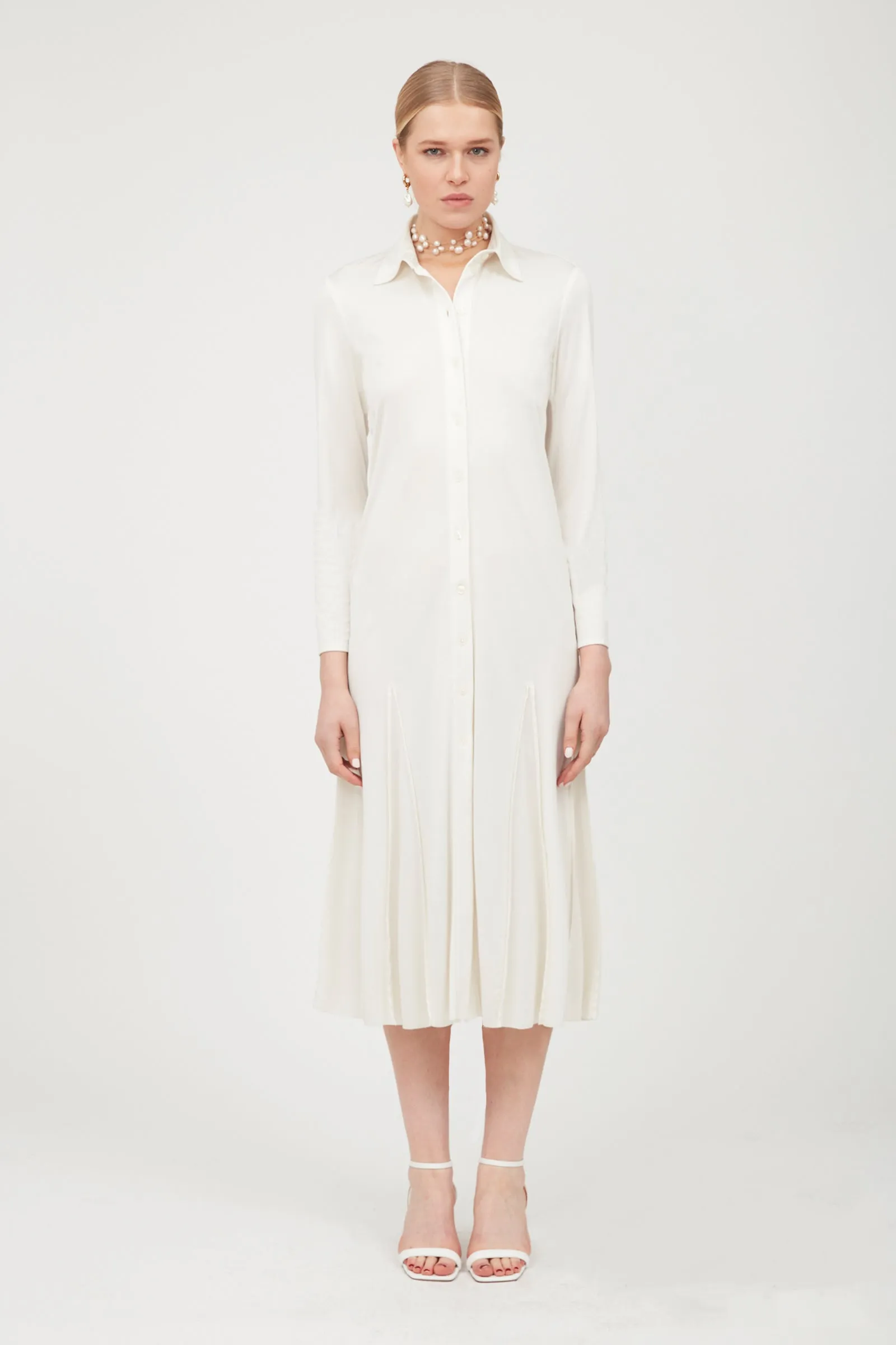 Godet Shirt Dress