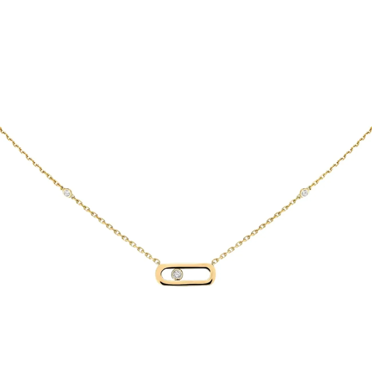 Gold Move Uno 18K Yellow Gold Diamond Necklace