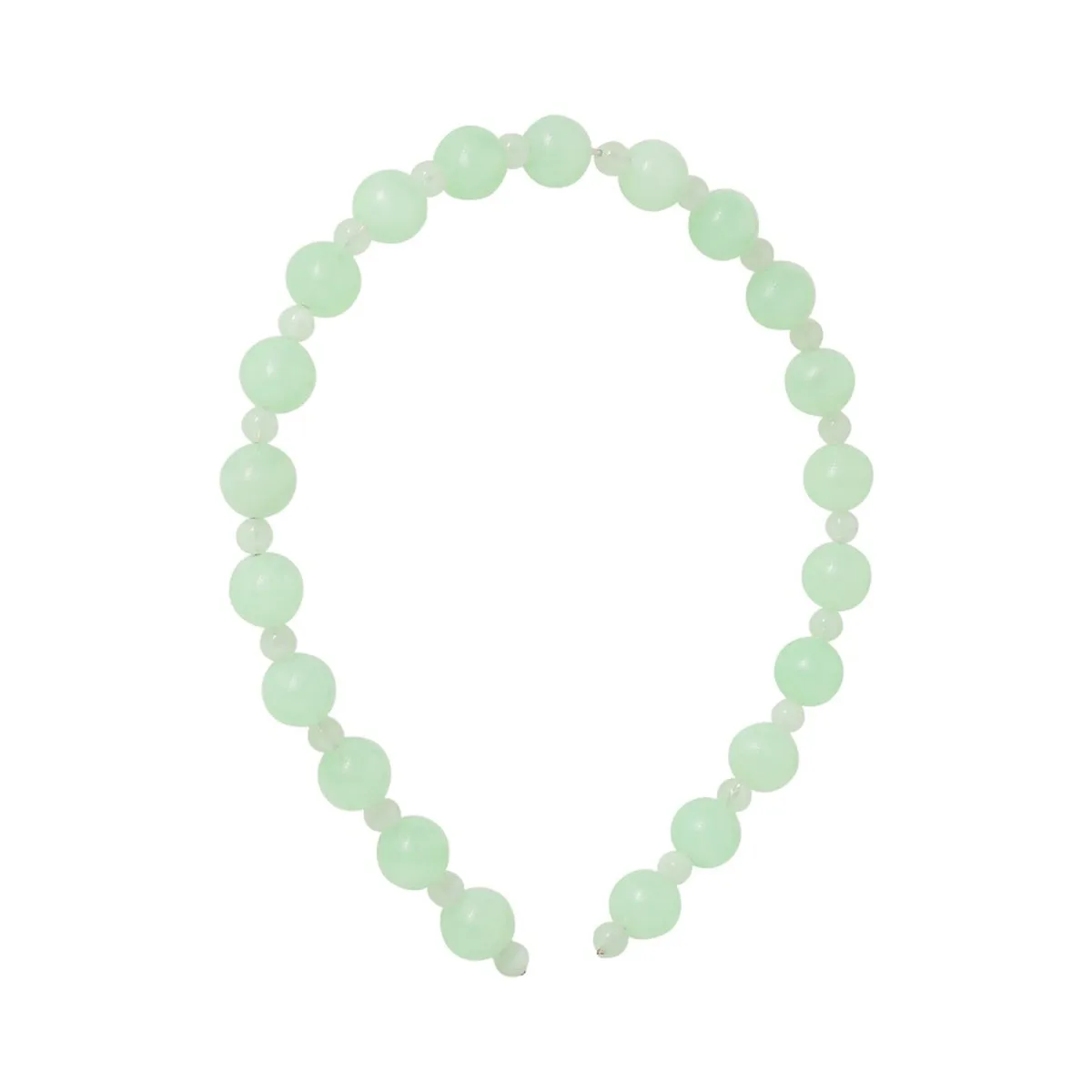 Green Beaded Hard Headband