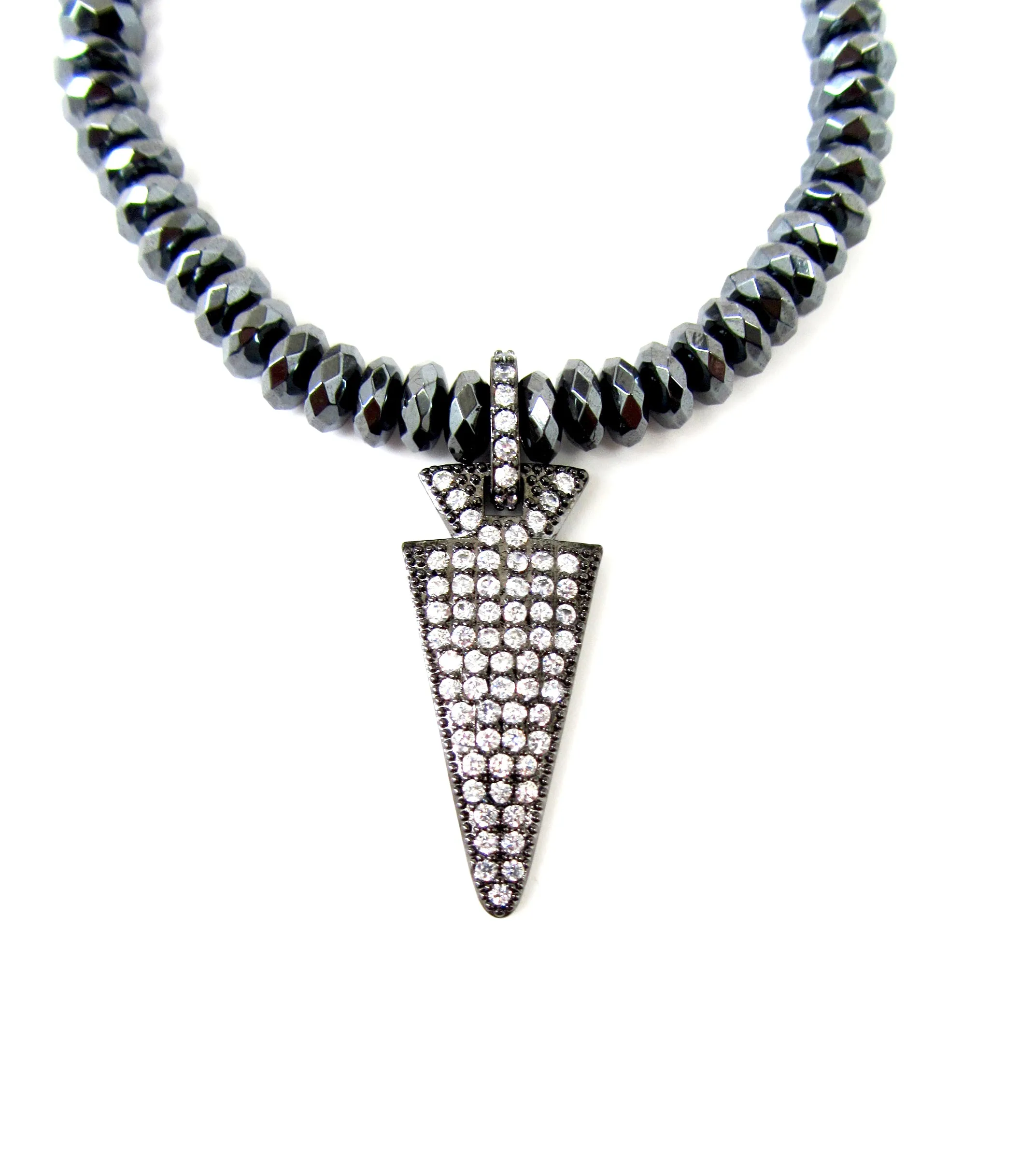 Gunmetal Arrow Charm Bracelet