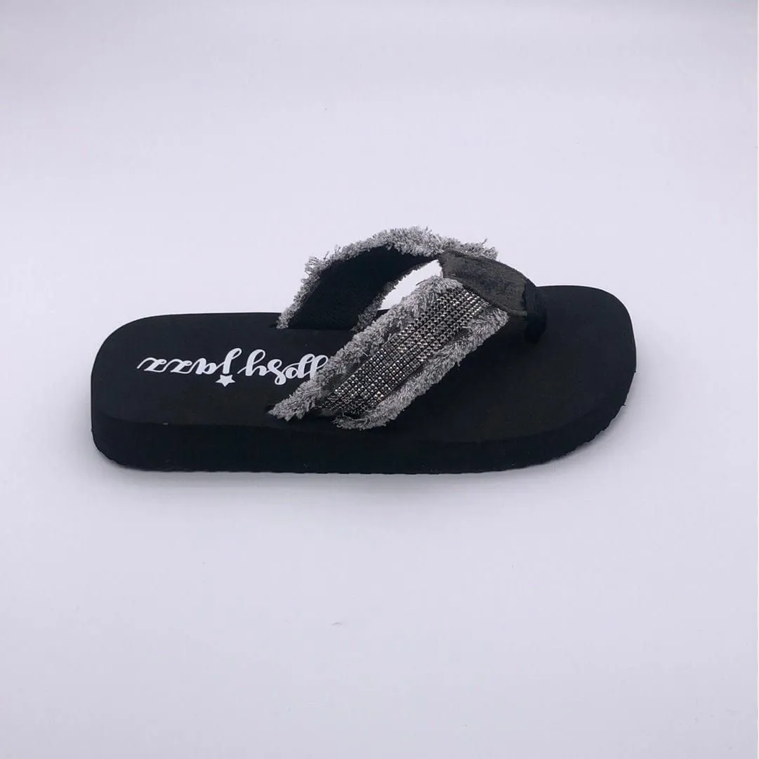 Gypsy jazz cha ching flip flops-grey