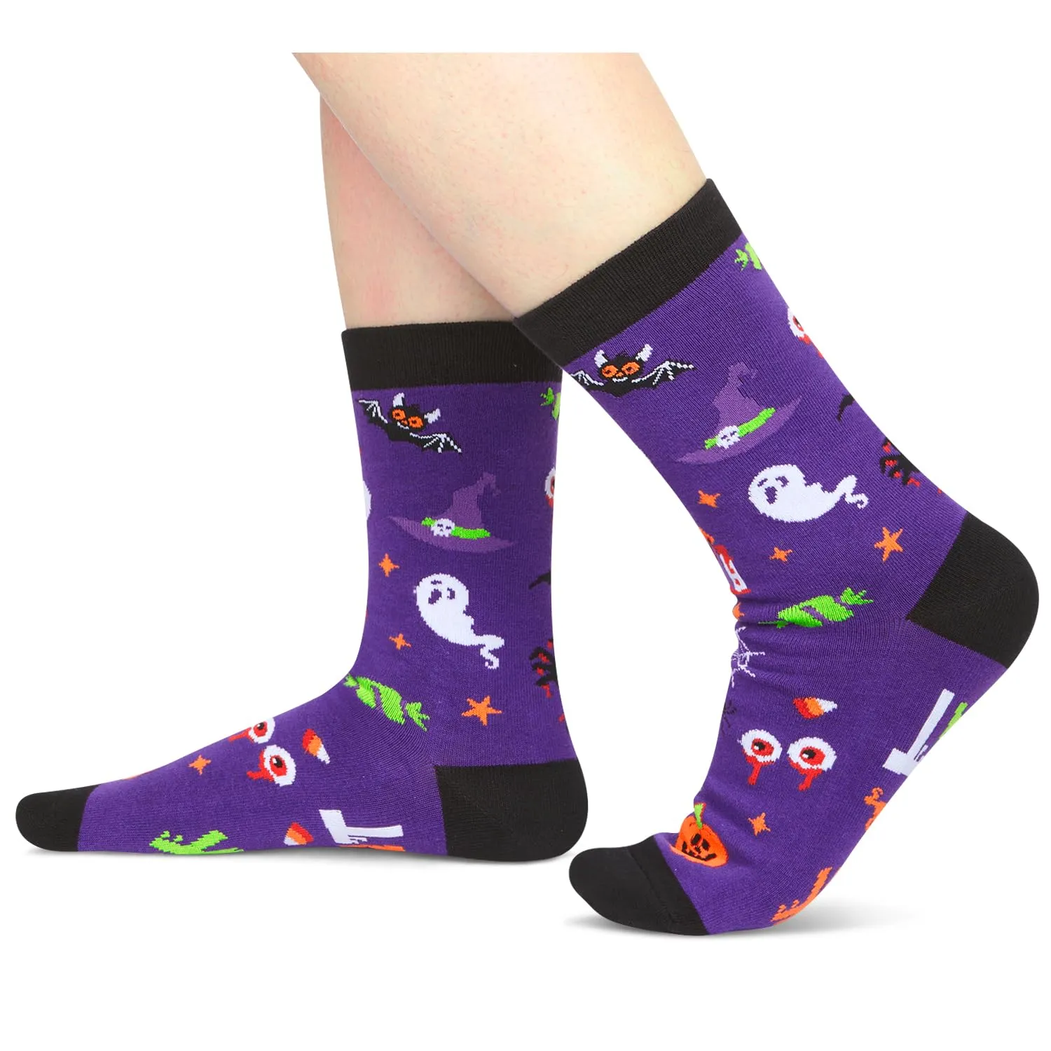 Halloween Socks Spooky Gifts For Men Women - Halloween Gifts Horror Gifts Halloween Witch Pumpkin Horror Socks