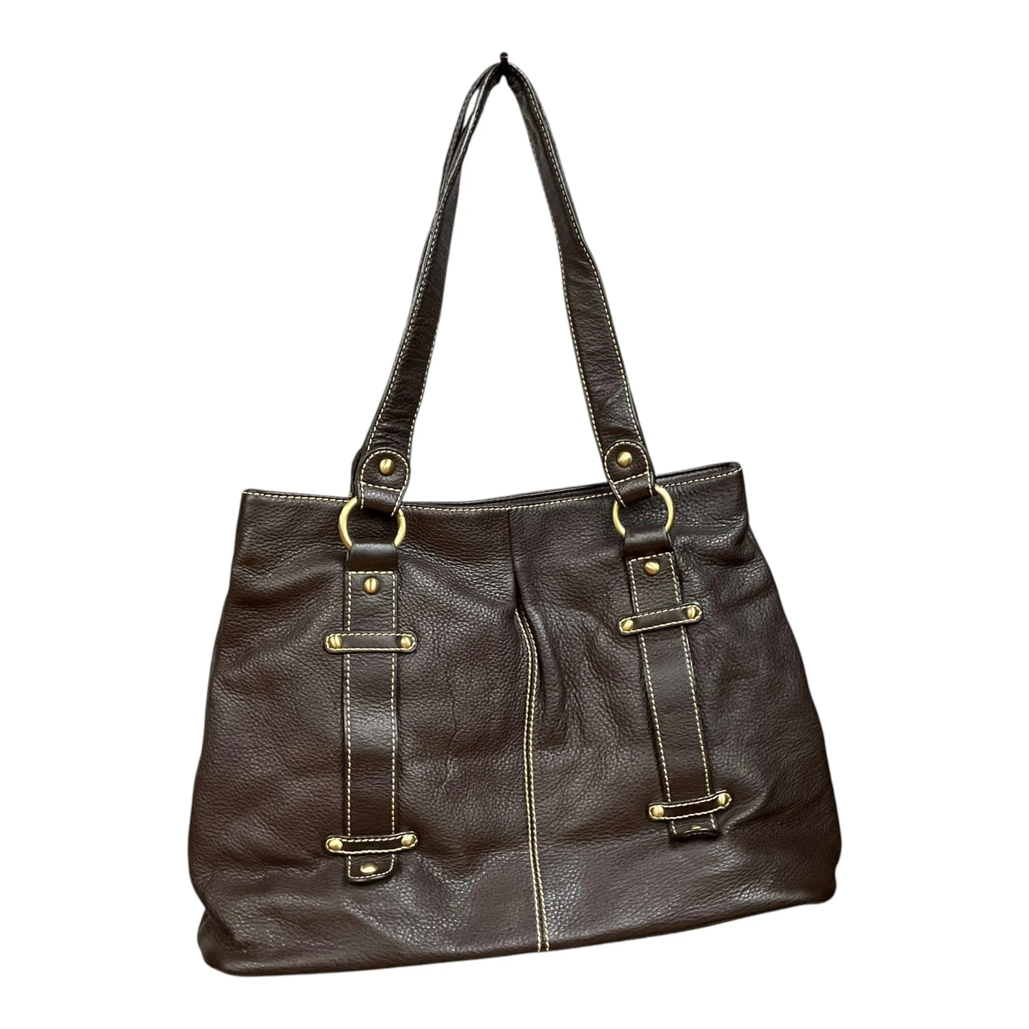 Handbag Leather By Coldwater Creek  Size: Large