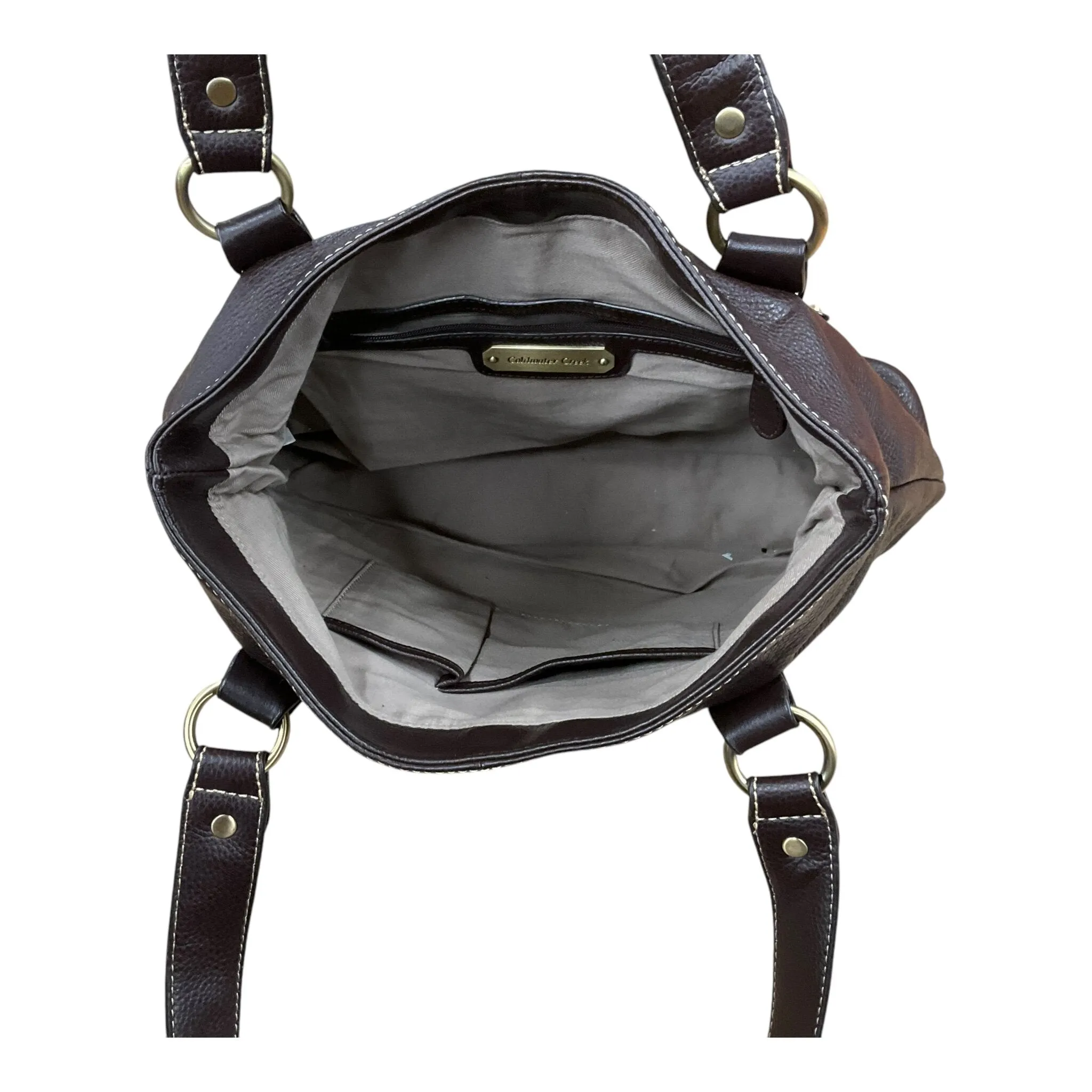 Handbag Leather By Coldwater Creek  Size: Large