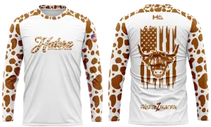 HaterZ Athletics Cowprint BROWN LS shirt