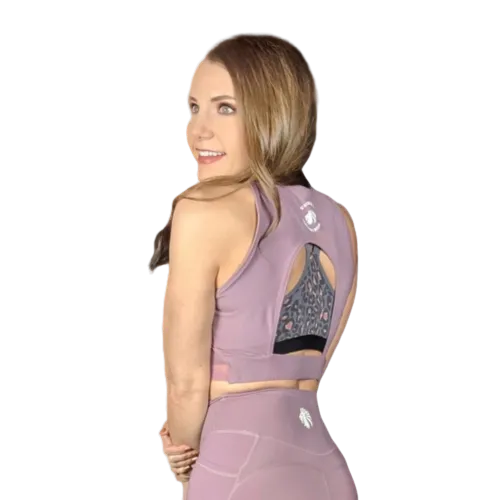 Heart And Soul Crop Tank - Dusty Rose