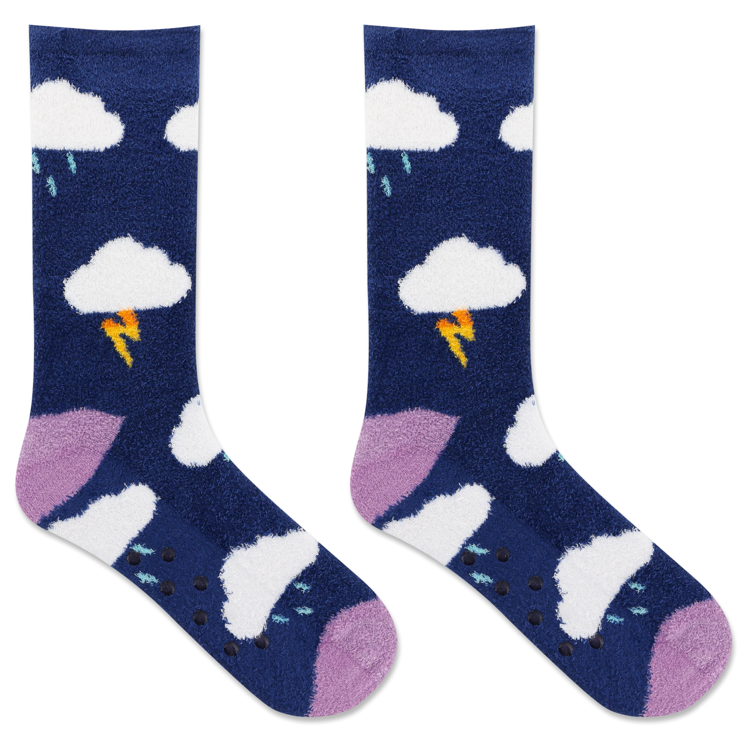 HOTSOX Women's Clouds Non-Skid Slipper Sock