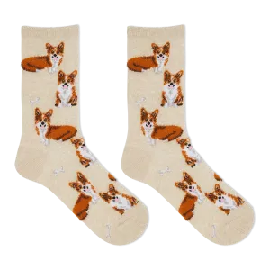 HOTSOX Women's Corgi Crew Socks