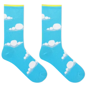 HOTSOX Women's Fuzzy Clouds Crew Sock