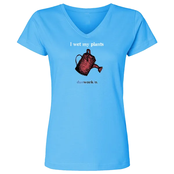 I Wet My Plants Women's V Neck Tee
