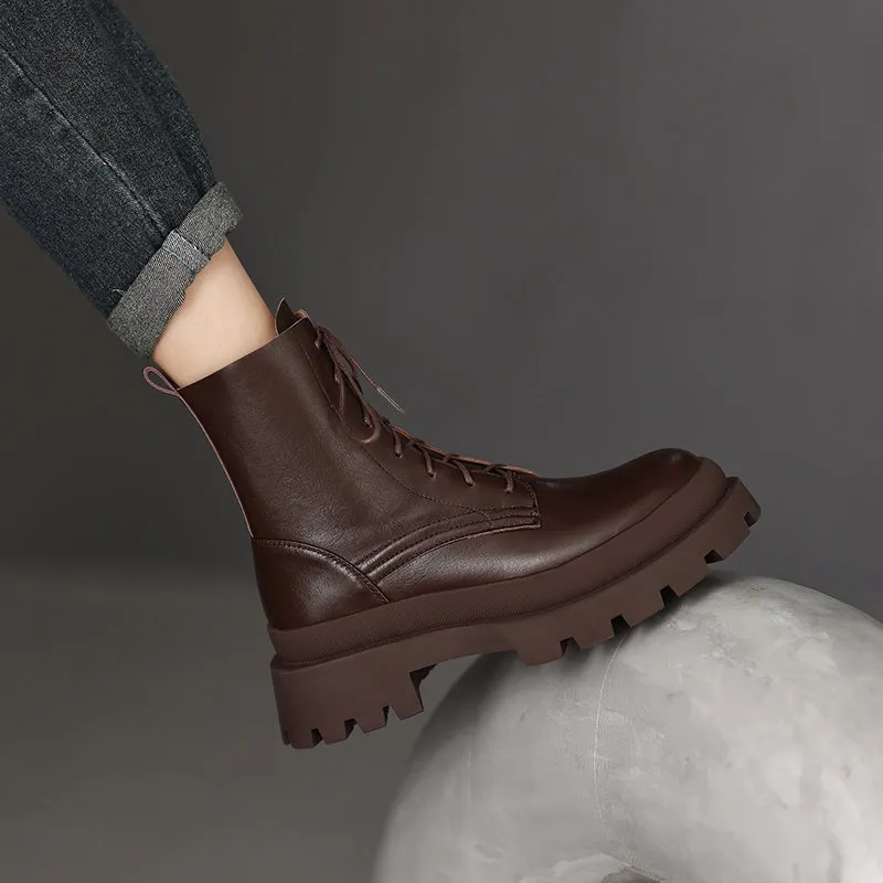 Imani Womens Brown Platform Boots