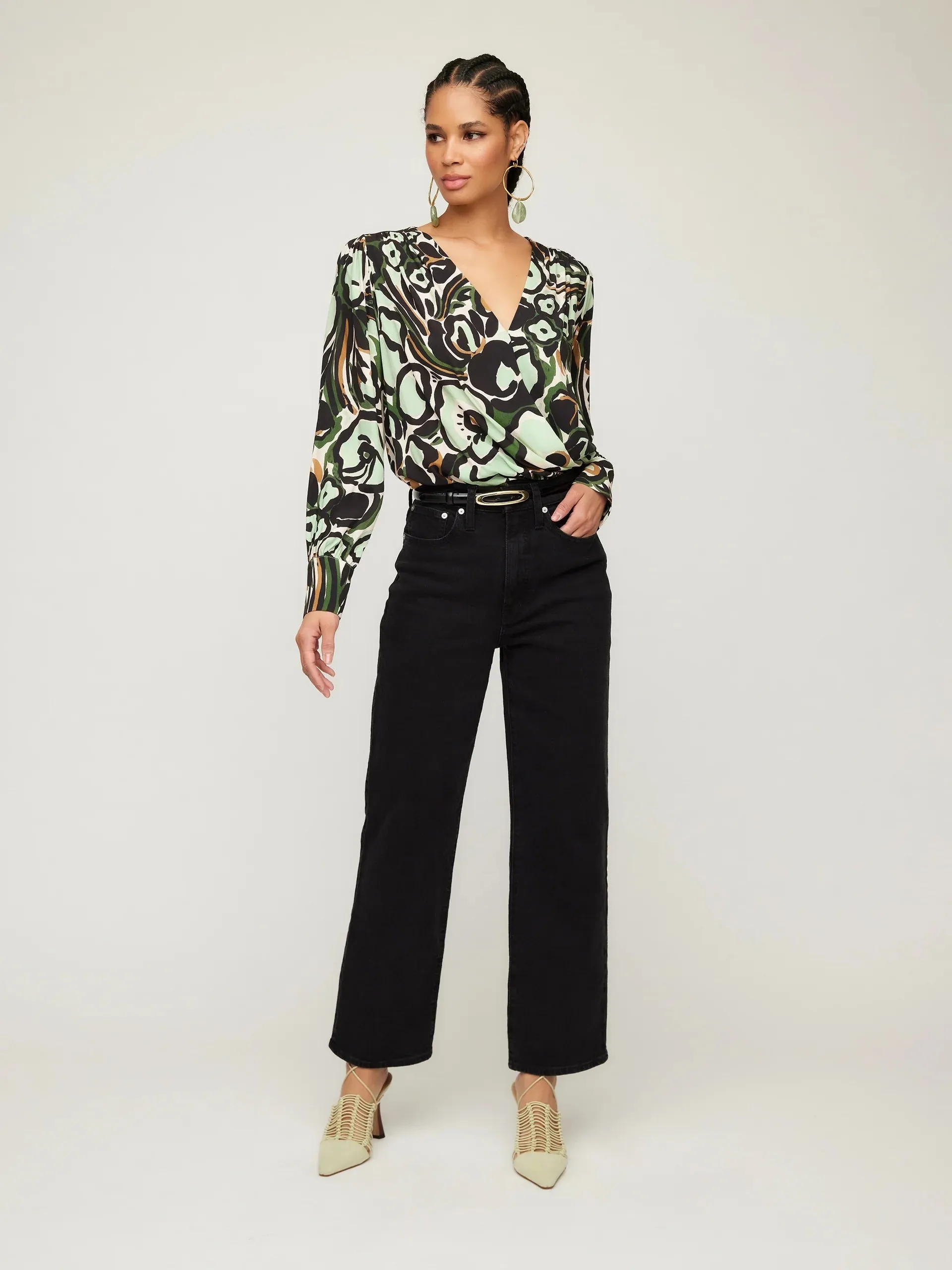 INES DRAPE FRONT TOP