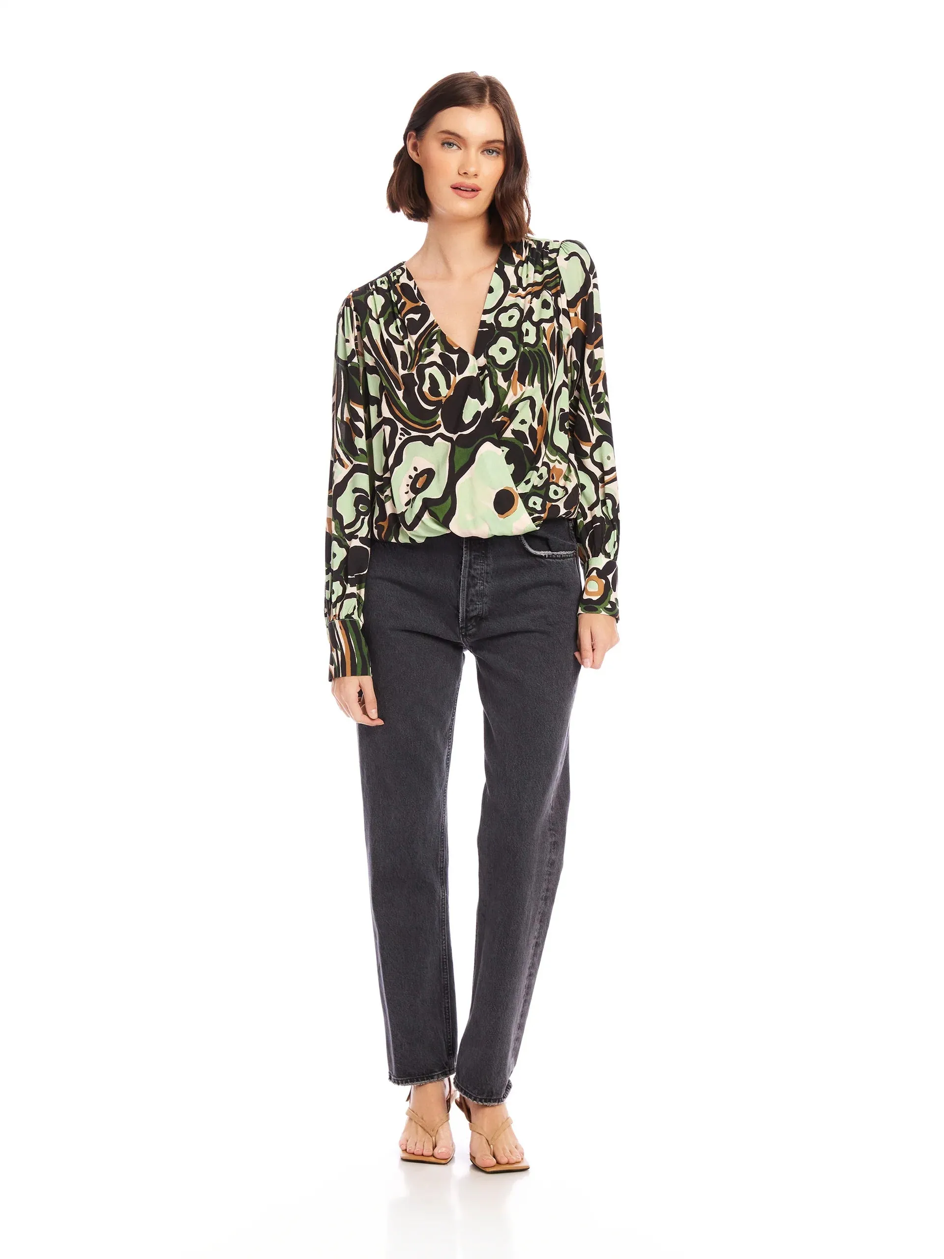 INES DRAPE FRONT TOP