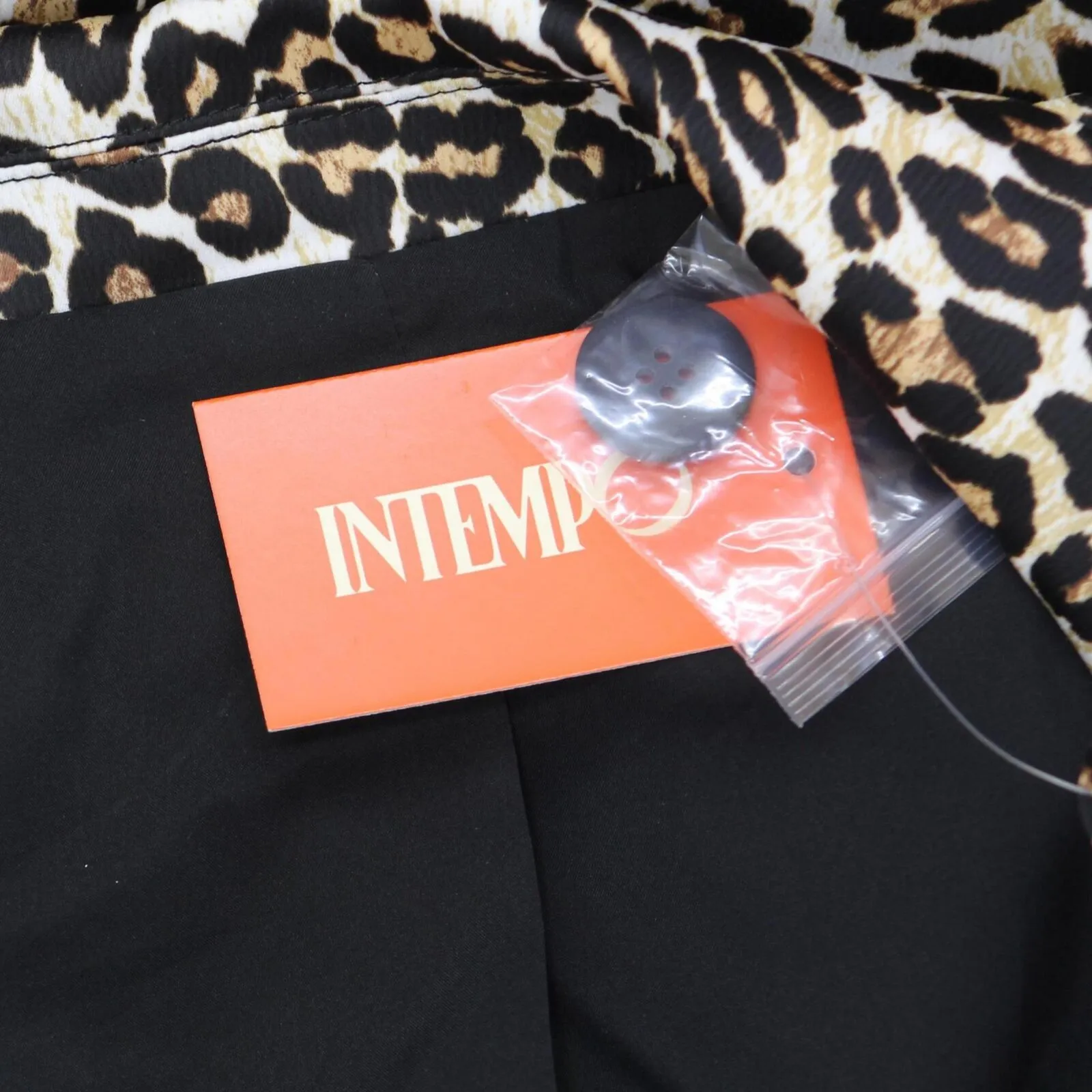 Intempo Womens Plus Size Printed Boyfriend  Blazer Jacket 223-J227P
