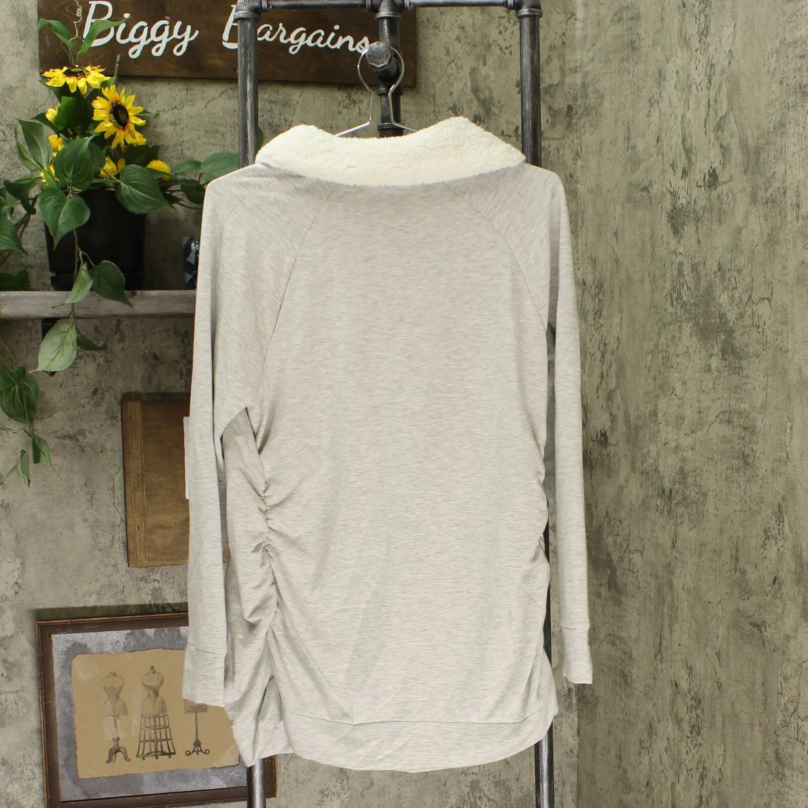 Isabel Maternity by Ingrid & Isabel Women's Sherpa Trim Sweatshirt