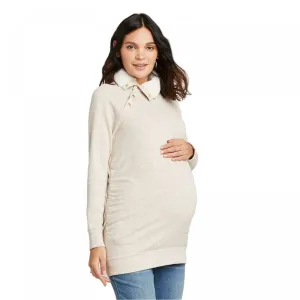 Isabel Maternity by Ingrid & Isabel Women's Sherpa Trim Sweatshirt