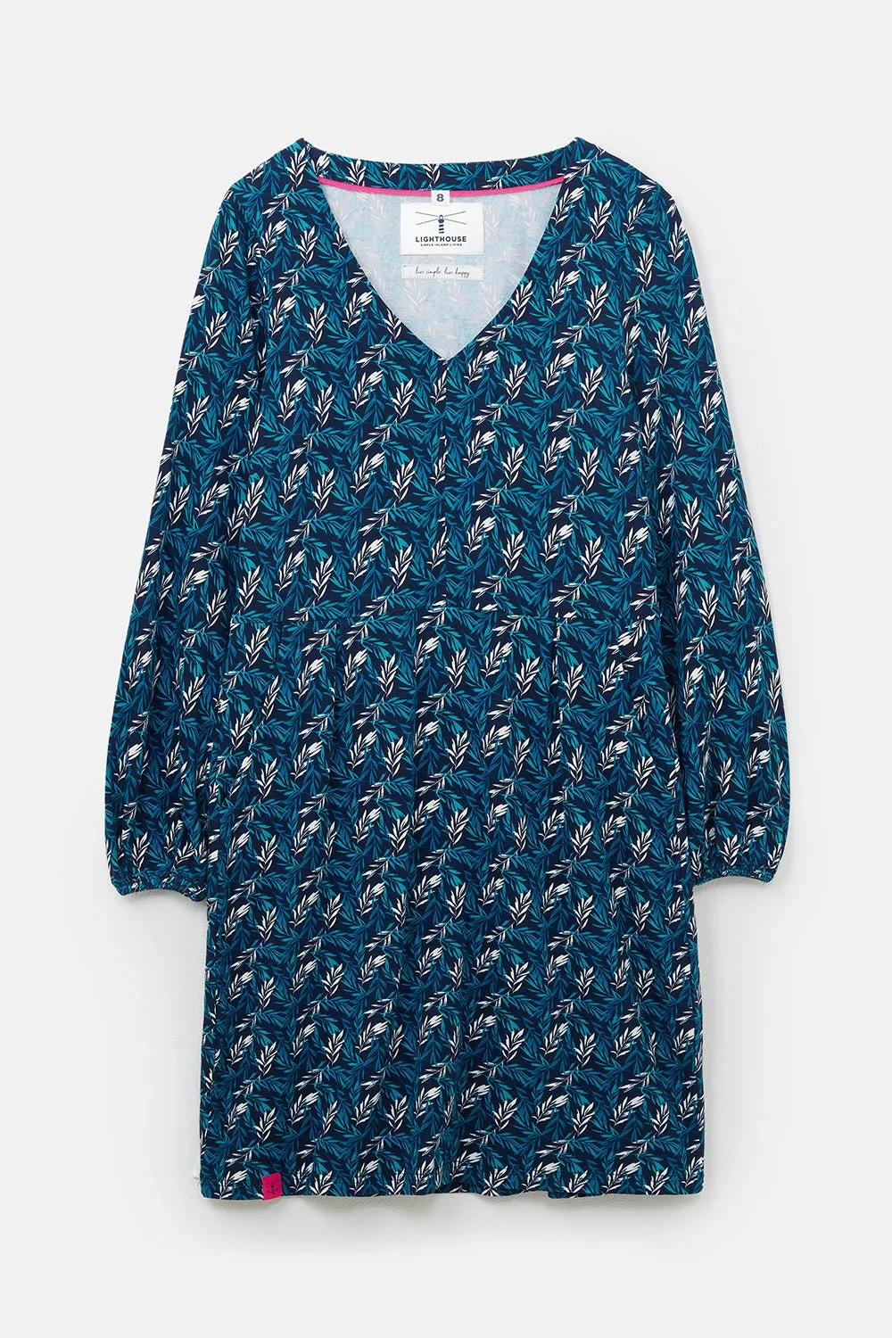 Isla Dress - Teal Leaf