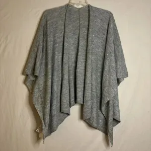 J. Crew Factory Shimmer Knit Women's Silver Metallic Wrap One Size NWT Holidays