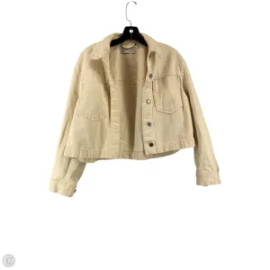 Jacket Denim By Zara In Cream, Size: S