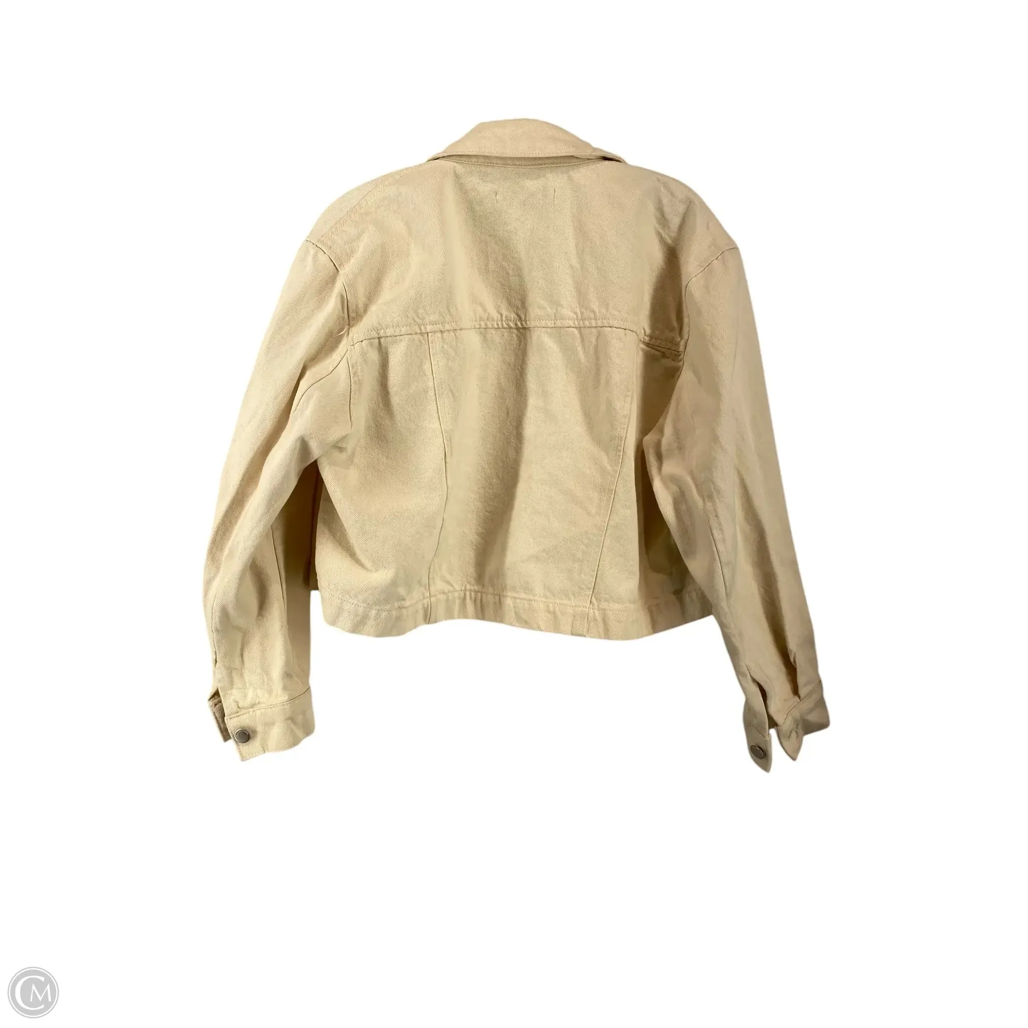 Jacket Denim By Zara In Cream, Size: S