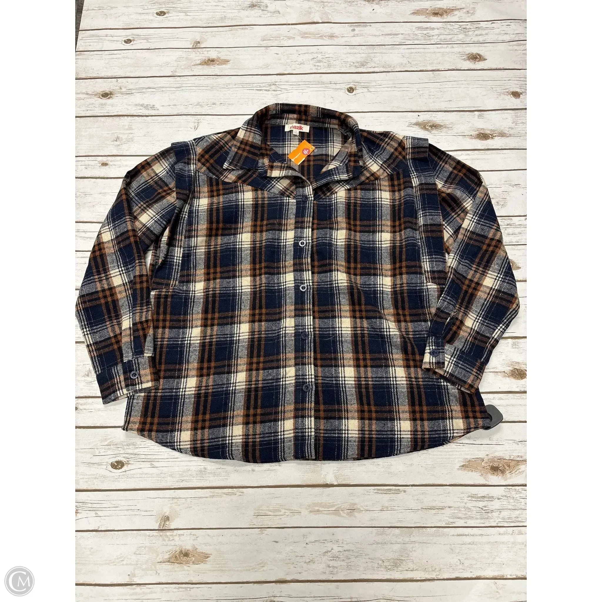 Jacket Shirt By Cme In Plaid Pattern, Size: 1x