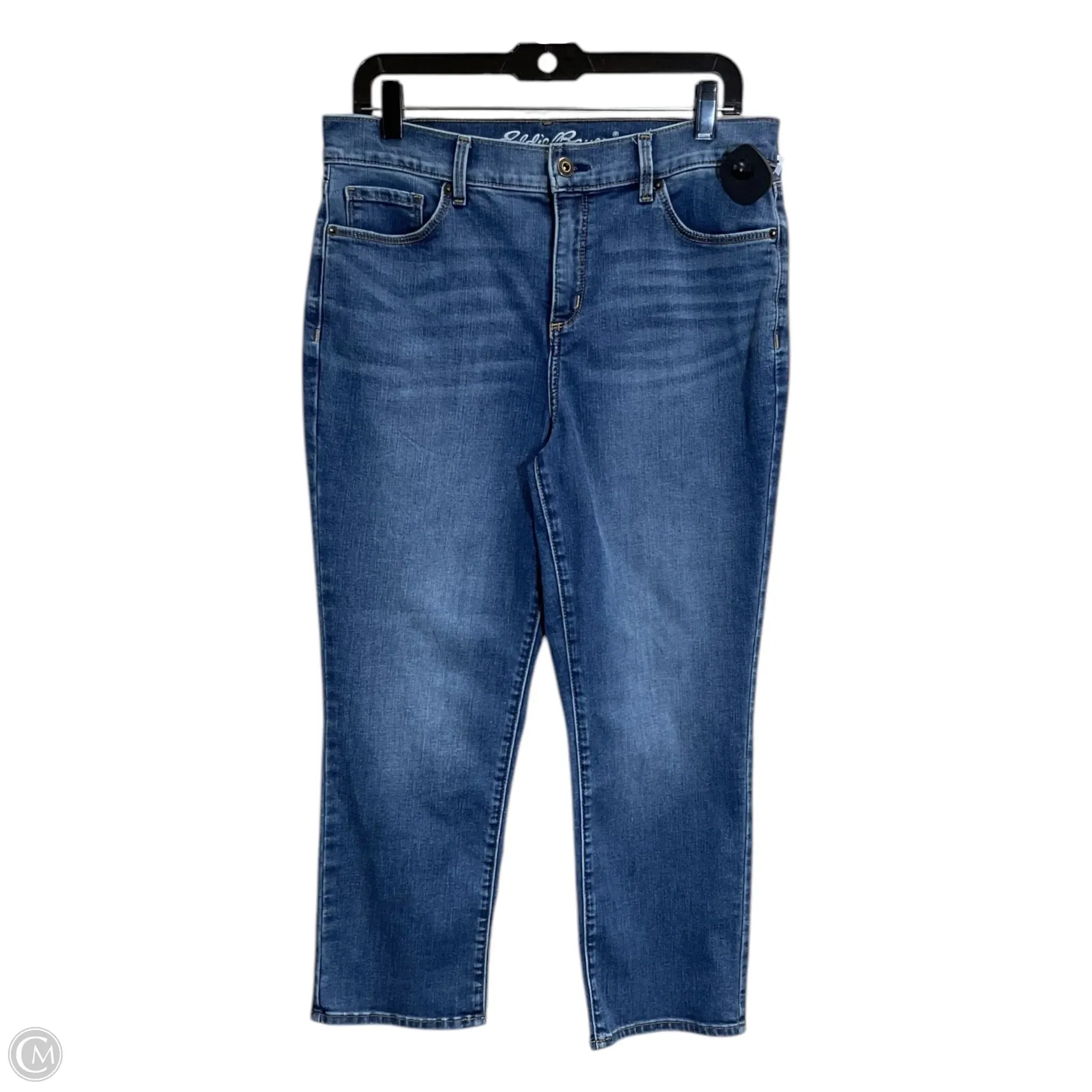 Jeans Cropped By Eddie Bauer In Blue Denim, Size: 10