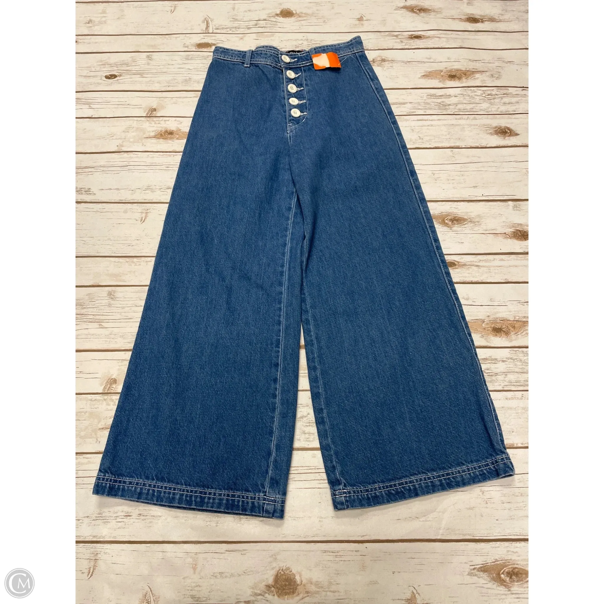 Jeans Wide Leg By Bdg In Blue Denim, Size: 0