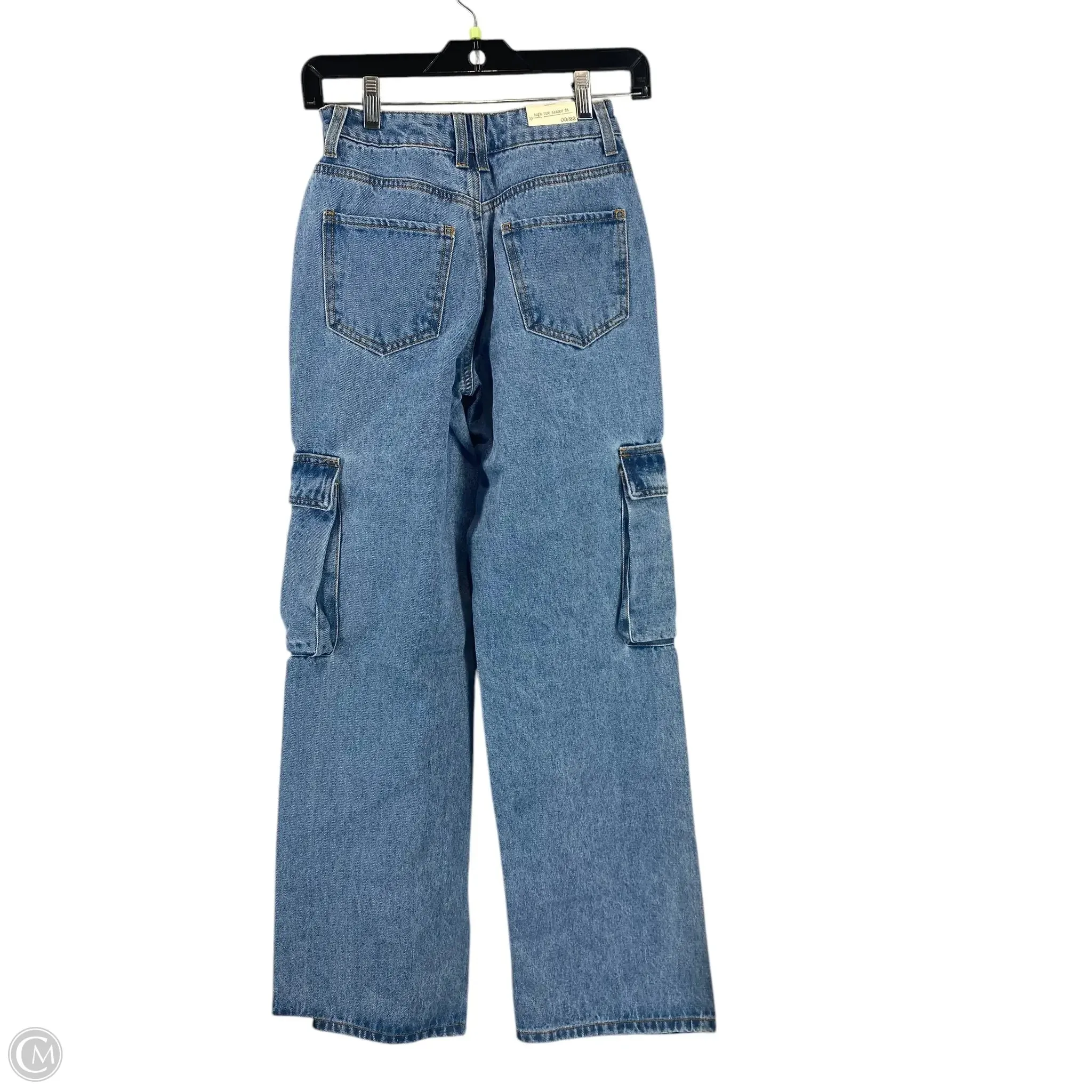 Jeans Wide Leg By Clothes Mentor In Blue Denim, Size: 0