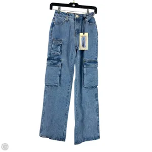 Jeans Wide Leg By Clothes Mentor In Blue Denim, Size: 0