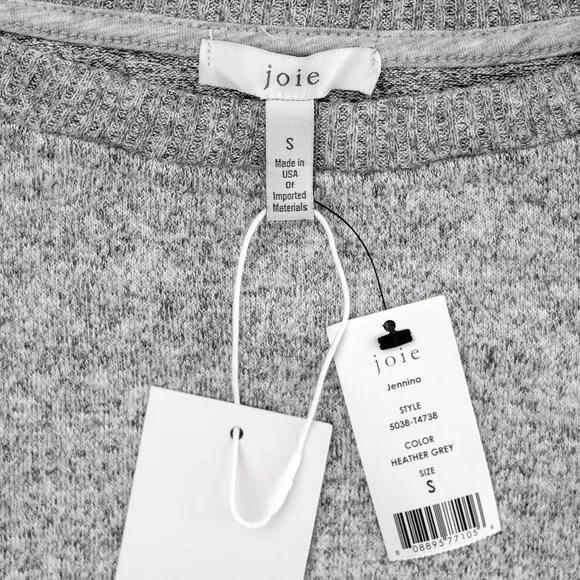 JOIE Women's Jennina Sweatshirt Gray Dolman Sleeve $128 NWT - Size Small