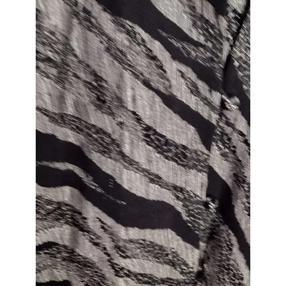 Joseph Ribkoff Jacket Top Set Shimmer Sparkly Cocktail Party Black Silver Small
