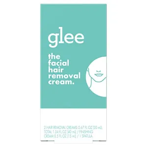 JOY Glee Women's Facial Hair Removal Cream Kit -2 Facial Hair Removal Creams   Finishing Cream   Face Mask Applicator, Pink, 1 Count