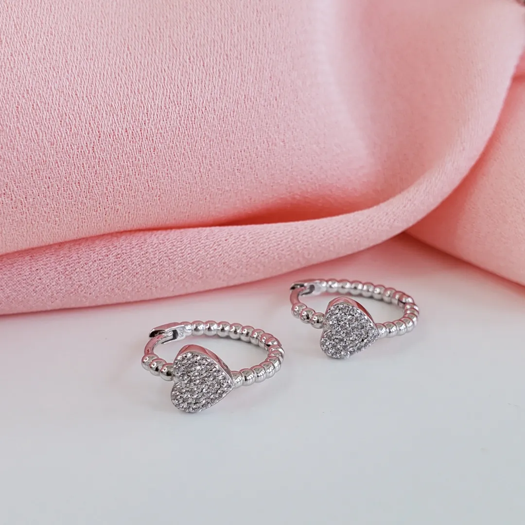 Joy Hoop Earrings in Silver