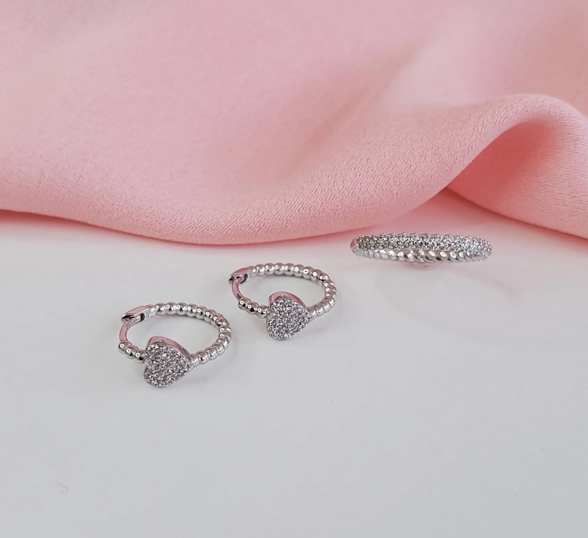 Joy Hoop Earrings in Silver