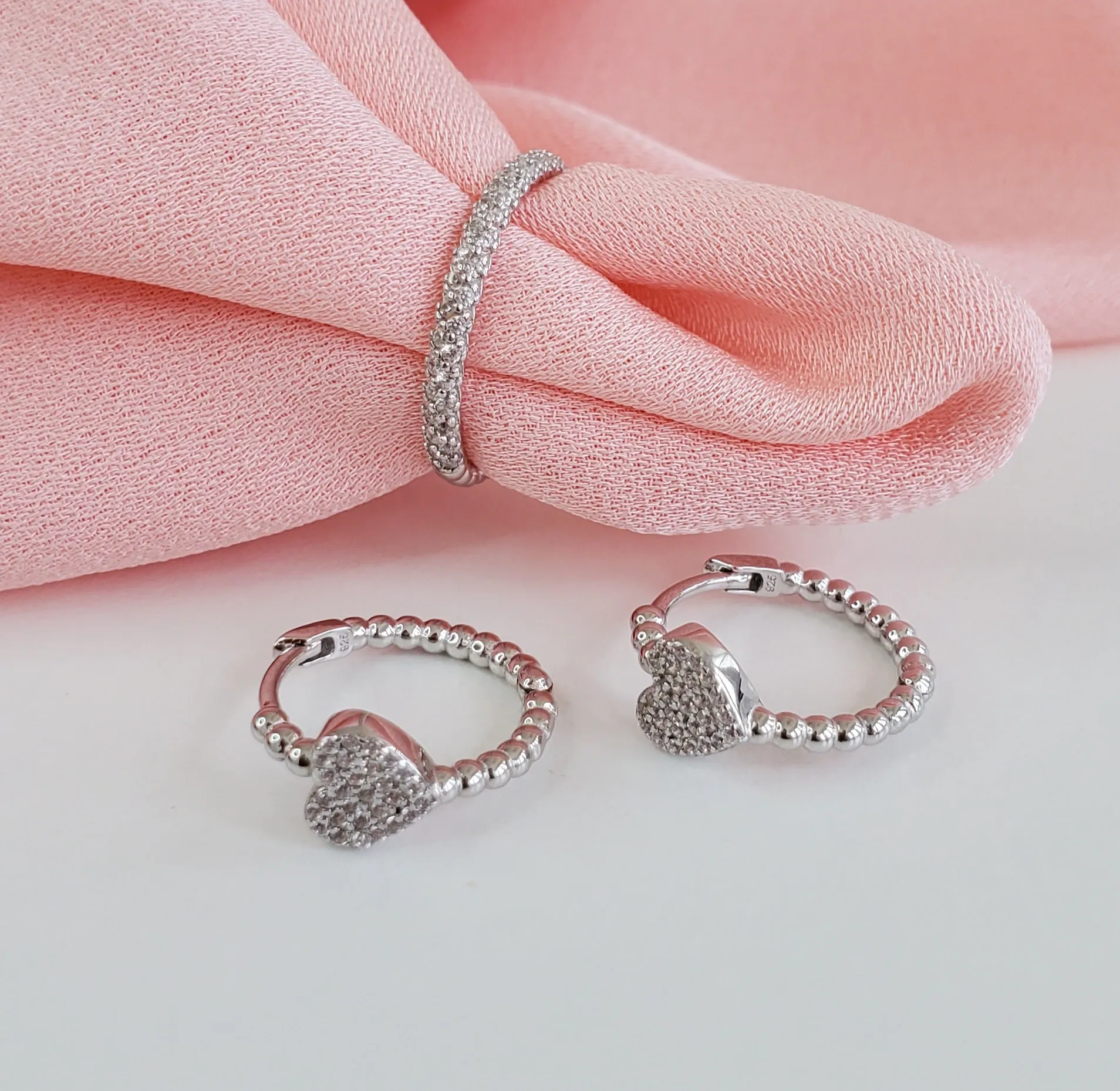 Joy Hoop Earrings in Silver