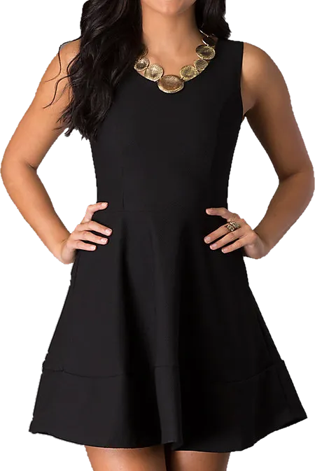 Juniors Sleeveless Party Dress With Zipper Back