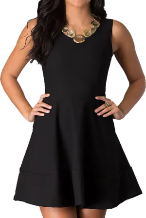Juniors Sleeveless Party Dress With Zipper Back