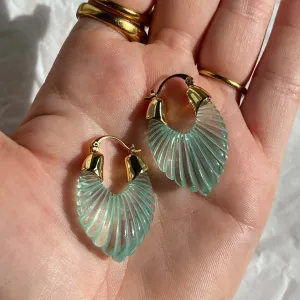 Just Lil Things  Blue Hoop Earrings jlt11503