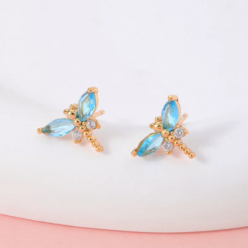 Just Lil Things  Blue Pin Earrings jlt11475