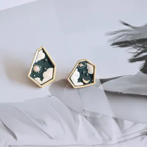 Just lil things Green Pin  Earrings  jlt11381