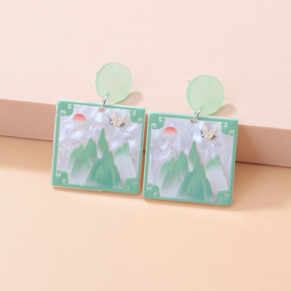 Just lil things Green Pin  Earrings  jlt11441