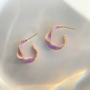 Just lil things Purpel Pin  Earrings  jlt11417