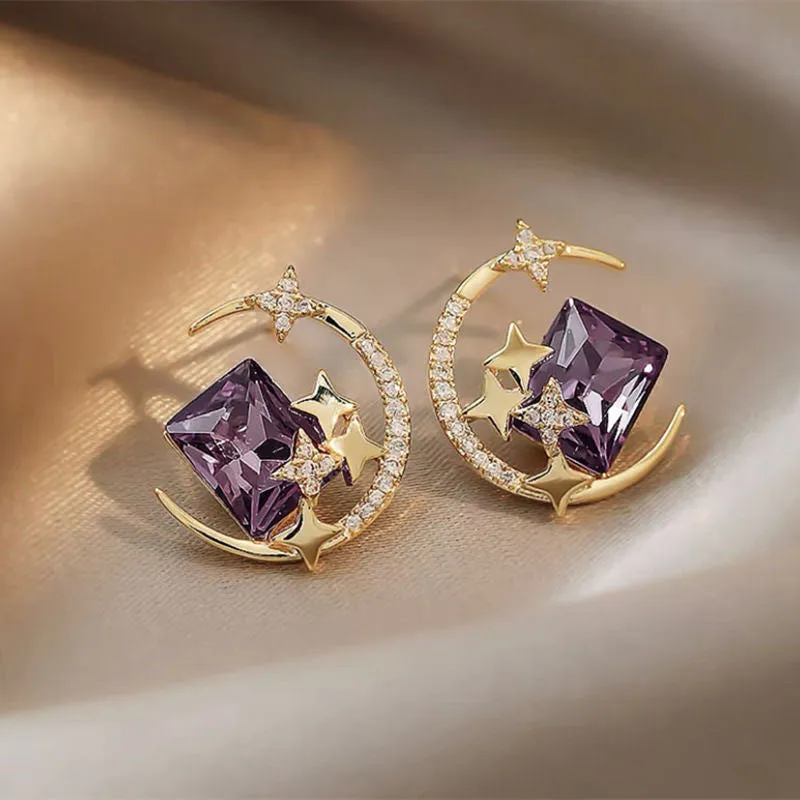Just lil things Purpel Pin  Earrings  jlt11453