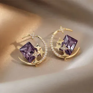 Just lil things Purpel Pin  Earrings  jlt11453
