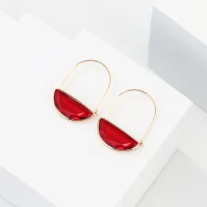 Just Lil Things Red Hoop Earrings jlt11610