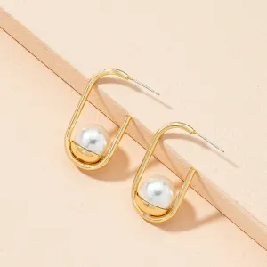 Just Lil Things White Pin Earrings jlt11337