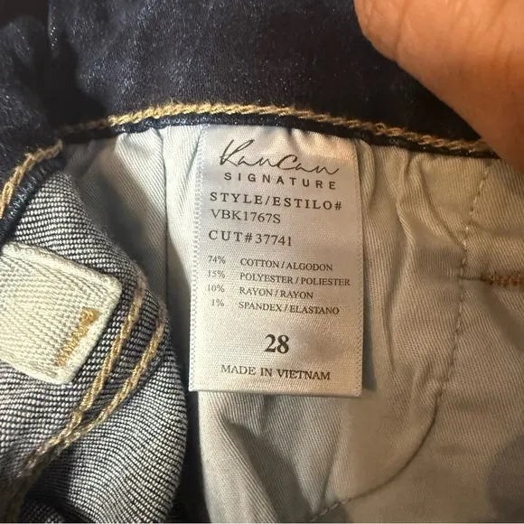 Kan Can Women's High Rise Distressed Super Skinny Jeans New W/O Tags SZ/28
