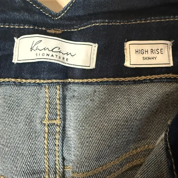 Kan Can Women's High Rise Distressed Super Skinny Jeans New W/O Tags SZ/28