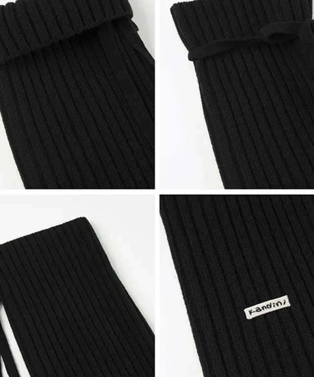 KANDINI Lambswool Warmer - Black